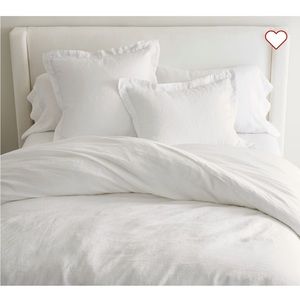 Pottery Barn Belgian Flax Linen Duvet Cover Full/Queen